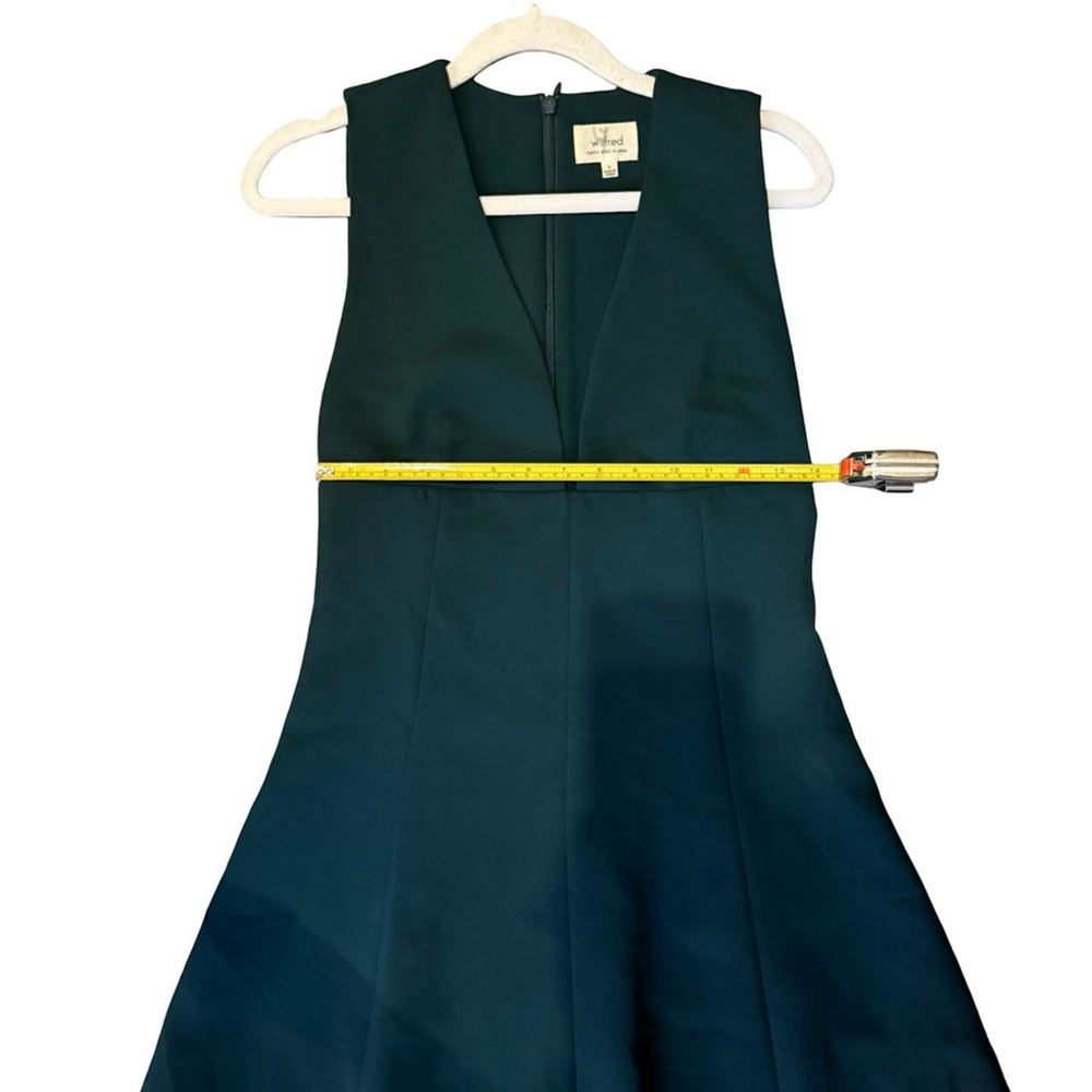 Wilfred Aritzia Montbrun Jewel Tone Dark Green Dress Size 6 Classic Minimalist - Picture 8 of 12